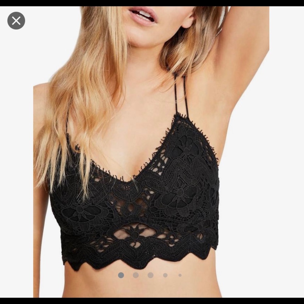free people black bralette